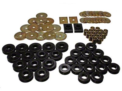 Body Mount Set; Black (55-57 Bel Air)