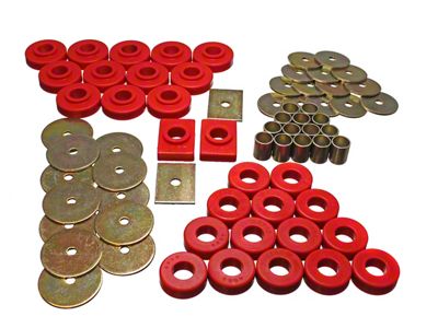 Body Mount Set; Red (55-57 Bel Air)
