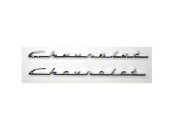 Chevrolet Script Set; Chrome (55-56 150, 210)