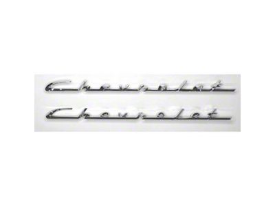 Chevrolet Script Set; Chrome (55-56 150, 210)