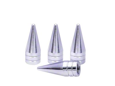 Chrome Spike Valve Caps; 4-Pack (Universal; Some Adaptation May Be Required)