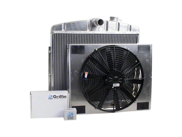 Downflow Radiator Car Ecklers ComboUnit DownFlow Radiator; 2-Row (55-56 I6 150, 210, Bel Air ...