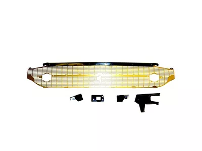 Complete Grille with Brace; Gold and Black (1957 150, 210, Bel Air)
