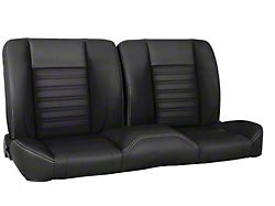 Cruiser Collection 55-Inch Split Back Bench Seat; Black Madrid Vinyl (55-57 150, 210, Bel Air, Nomad)