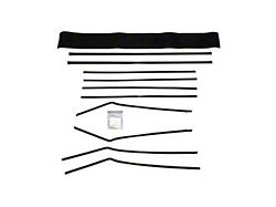 Division Bar Channel and Window Sweeper Kit (55-57 150, 210, Bel Air 2-Door Hardtop)