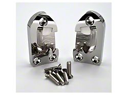 Door Jamb Striker Set; Polished Stainless (55-57 150, 210, Bel Air, Nomad)