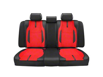 Drive Series Front and Rear Seat Covers; Red/Black (Universal; Some Adaptation May Be Required)