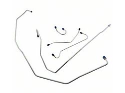 Front Brake Line Set; OE Steel (1955 150, 210, Bel Air, Nomad w/ Hydro Vac Brakes)