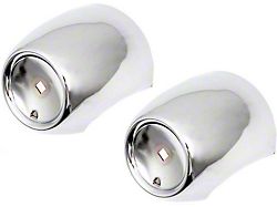 Front Bumper Bullet Housings; Chrome (1957 150, 210, Bel Air, Nomad)
