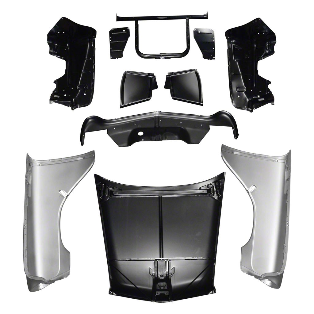 Ecklers Front End Sheet Metal Kit with Factory Style Hood (1956 V8
