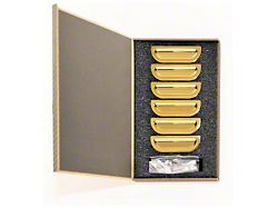 Front Fender Louver Set; Gold (1957 150, 210, Bel Air, Nomad)