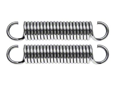 Hood Hinge Springs; Polished Stainless Steel (1955 150, 210, Bel Air, Nomad)