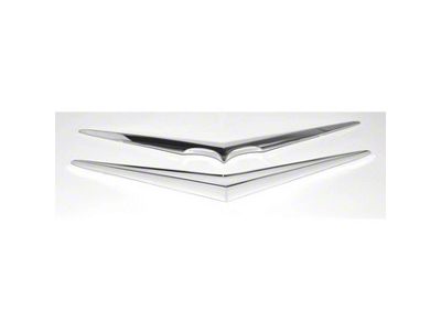 Hood and Trunk V Emblem Set; Chrome (1956 150, 210, Bel Air, Nomad)