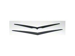 Hood and Trunk V Emblem Set; Matte Black (1957 150, 210, Bel Air, Nomad)