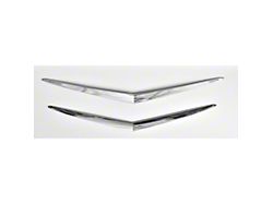 Hood and Trunk Vee Emblem Set; Chrome (1957 150, 210, Bel Air, Nomad)