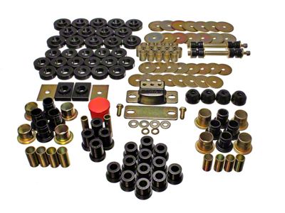 Hyper-Flex System Master Bushing Kit; Black (55-57 Bel Air)