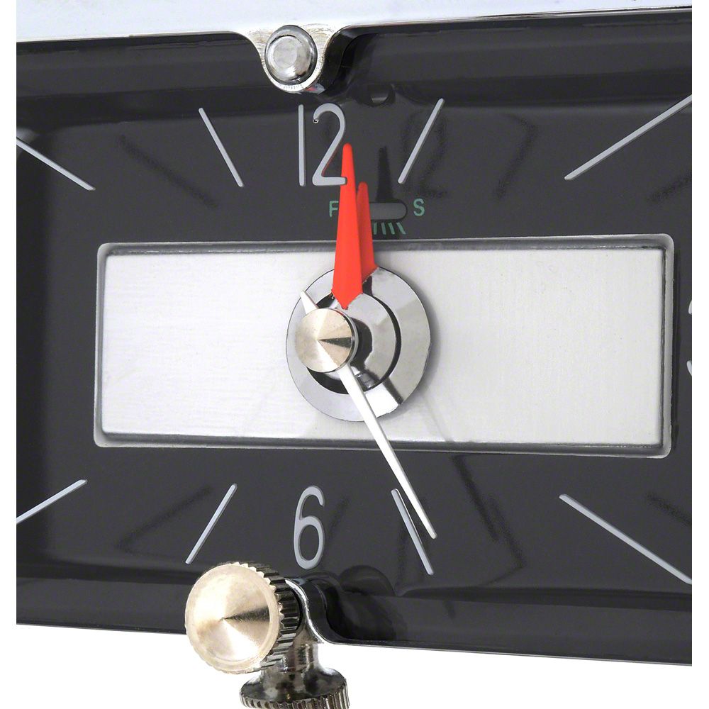 Ecklers In-Dash Clock with Quartz Movement; Black Face (1957 150