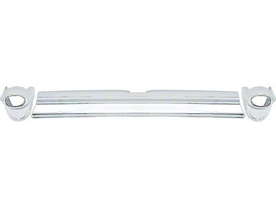 OE Style 3-Piece Rear Bumper; Chrome (1957 150, 210, Bel Air, Excluding Station Wagon)