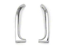 Outer Windshield Vertical Pillar Garnish Moldings; Stainless (55-57 Bel Air Convertible)