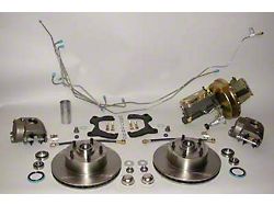 Power Front Disc Brake Conversion Kit with 8-Inch Double Diaphragm Booster and Straight Bracket (56-57 150, 210, Bel Air, Nomad)