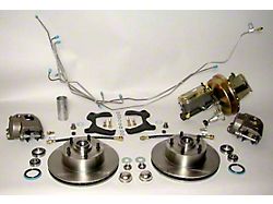 Power Front Disc Brake Conversion Kit with 9-Inch Booster (1955 150, 210, Bel Air, Nomad)