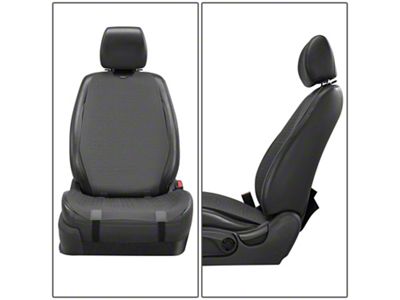 Protex Plus Series Front Seat Covers; Dark Gray/Black (Universal; Some Adaptation May Be Required)
