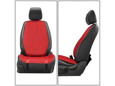Protex Plus Series Front Seat Covers; Red/Black (Universal; Some Adaptation May Be Required)