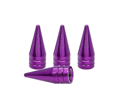 Purple Spike Valve Caps; 4-Pack (Universal; Some Adaptation May Be Required)