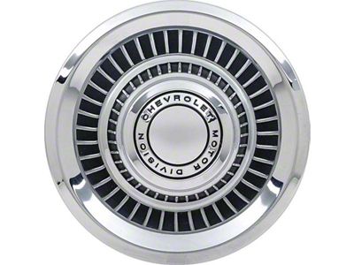 Rally Wheel Derby Cap with Chevrolet Motor Division Logo; Chrome (55-57 150, 210, Bel Air, Nomad)