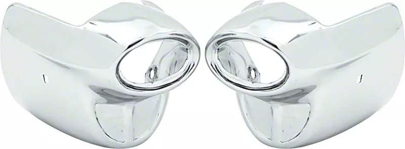Ecklers Rear Bumper Outer Ends; Chrome (1957 150, 210, Bel Air ...