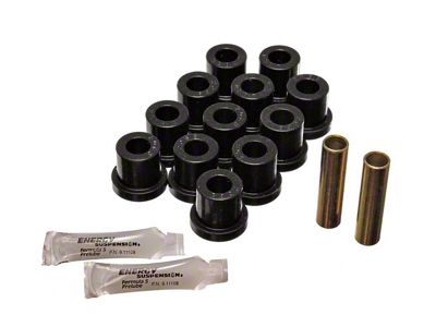 Rear Leaf Spring Bushings; Black (1955 Bel Air)