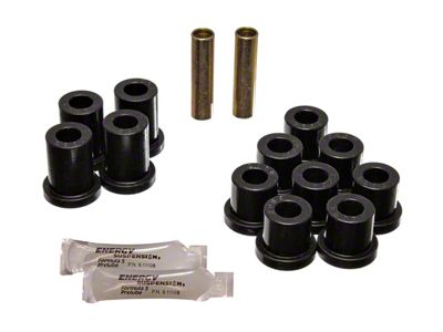 Rear Leaf Spring Bushings; Black (56-57 Bel Air)