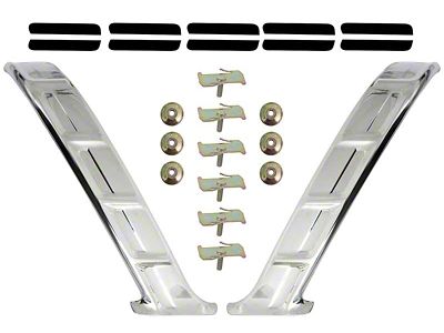 Rear Quarter Upper Paint Divider Moldings; Stainless Steel (56-57 150 Sedan, 210 Sedan, Bel Air Sedna)
