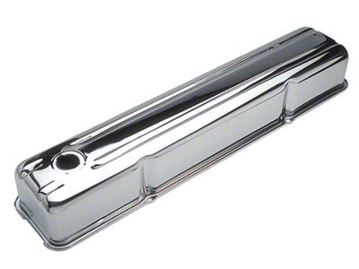 Short Valve Cover; Traditional; Polished (55-57 235 Bel Air)