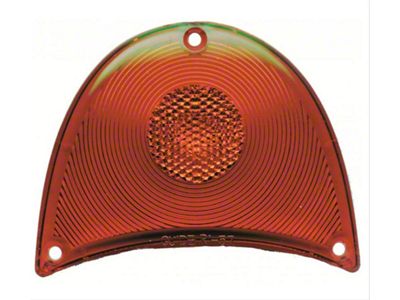 Tail Light Lens with Guide Script; Red (1957 150, 210, Bel Air, Nomad)
