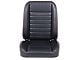 TMI Cruiser Classic Bucket Seats; Black Madrid Vinyl with Red Stitching (Universal; Some Adaptation May Be Required)