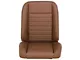 TMI Cruiser Classic Bucket Seats; Saddle Brown Vinyl with Brown Stitching (Universal; Some Adaptation May Be Required)