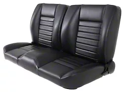 TMI Cruiser Pro-Bench Split Back Seat; 55-Inch; Black Madrid Vinyl with Black Stitching (Universal; Some Adaptation May Be Required)