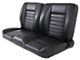 TMI Cruiser Pro-Bench Split Back Seat; 55-Inch; Black Madrid Vinyl with White Stitching (Universal; Some Adaptation May Be Required)