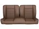TMI Cruiser Pro-Bench Split Back Seat; 55-Inch; Saddle Brown Vinyl with Brown Stitching (Universal; Some Adaptation May Be Required)