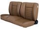 TMI Cruiser Pro-Bench Split Back Seat; 55-Inch; Saddle Brown Vinyl with Brown Stitching (Universal; Some Adaptation May Be Required)