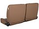 TMI Cruiser Pro-Bench Split Back Seat; 55-Inch; Saddle Brown Vinyl with White Stitching (Universal; Some Adaptation May Be Required)