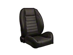 Pro-Series Universal Sport Low Back Seats; Charcoal Black Verona with Black Stitching (Universal; Some Adaptation May Be Required)