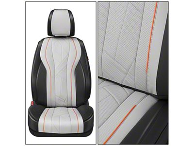 Touring Series Front Seat Covers; Gray/Black (Universal; Some Adaptation May Be Required)