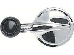 Vent Window Crank Handle with Black Knob; Chome (55-57 150)