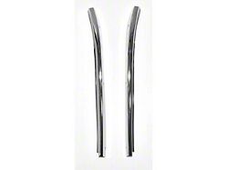 Windshield Pillar Moldings; Stainless (55-57 150 2-Door Hardtop, 210 2-Door Hardtop, Bel Air 2-Door Hardtop, Nomad)