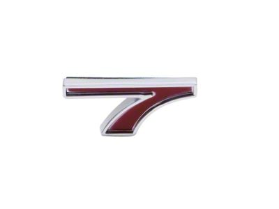 Trim Parts Chevrolet Script Number 7 Emblem; Red (Universal; Some Adaptation May Be Required)
