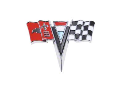 Trim Parts Front X-Flag Emblem (63-64 Corvette C2)