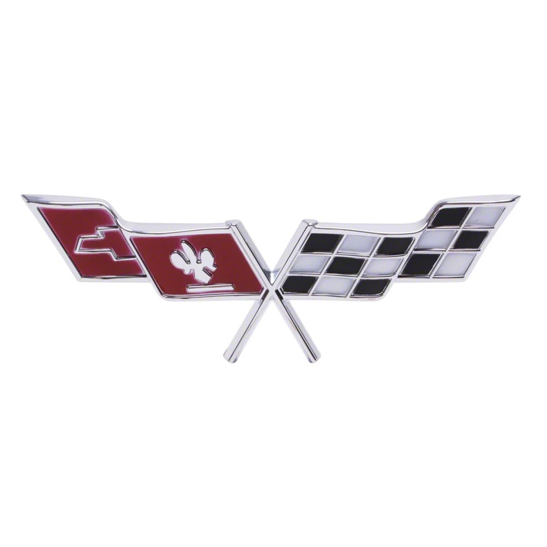 Trim Parts Ecklers Gas Lid Emblem; X-Flag 5963 (1977 Corvette C3)