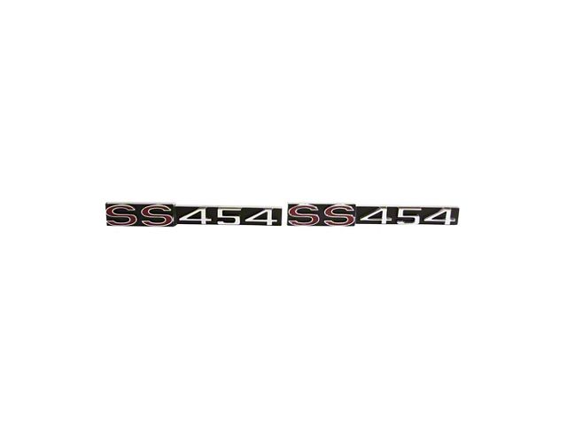 Trim Parts SS 454 Rocker Panel Emblem; Red (70-71 Monte Carlo)